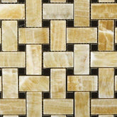 Luxurious Mosaic Surface with Warm Honey Shades and Polished Accents - Ideal for Bathrooms and Kitchens